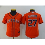 Youth Houston Astros #27 Jose Altuve Orange Stitched MLB Cool Base Nike Jersey