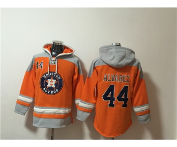 Men's Houston Astros #44 Yordan Alvarez Orange Ageless Must-Have Lace-Up Pullover Hoodie
