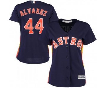 Women's Authentic Houston Astros #44 Yordan Alvarez Majestic Cool Base Alternate Navy Jersey