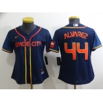 Youth Houston Astros #44 Yordan Alvarez 2022 Navy Blue City Connect Cool Base Stitched Jersey