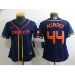 Youth Houston Astros #44 Yordan Alvarez 2022 Navy Blue City Connect Cool Base Stitched Jersey