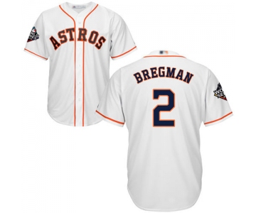 Astros #2 Alex Bregman White New Cool Base 2019 World Series Bound Stitched Baseball Jersey