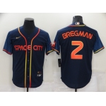Men's Houston Astros #2 Alex Bregman 2022 Navy City Connect Cool Base Stitched Jersey