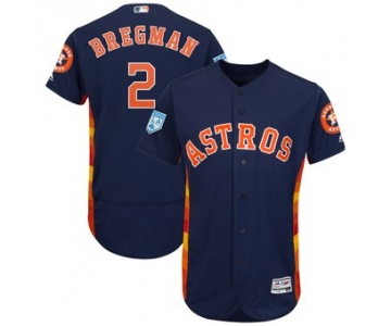 Men's Houston Astros 2 Alex Bregman Majestic Navy 2019 Spring Training Flex Base Player Jersey
