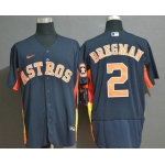 Men's Houston Astros #2 Alex Bregman Navy Blue Stitched MLB Flex Base Nike Jersey