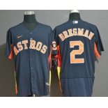 Men's Houston Astros #2 Alex Bregman Navy Blue Stitched MLB Flex Base Nike Jersey