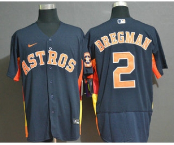 Men's Houston Astros #2 Alex Bregman Navy Blue Stitched MLB Flex Base Nike Jersey