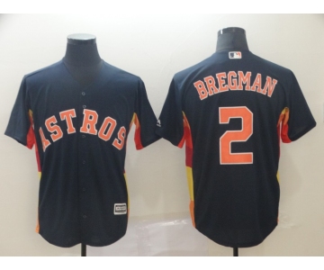 Men's Houston Astros 2 Alex Bregman Navy Cool Base Jersey
