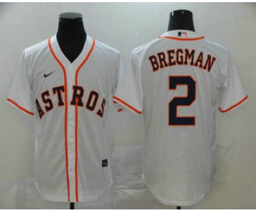 Men's Houston Astros #2 Alex Bregman White Stitched MLB Cool Base Nike Jersey
