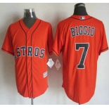 Men's Houston Astros #7 Craig Biggio Alternate Orange 2015 MLB Cool Base Jersey