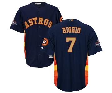 Men's Houston Astros #7 Craig Biggio Navy Blue 2018 Gold Program Cool Base Stitched MLB Jersey