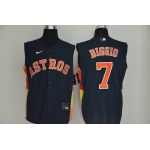 Men's Houston Astros #7 Craig Biggio Navy Blue 2020 Cool and Refreshing Sleeveless Fan Stitched MLB Nike Jersey