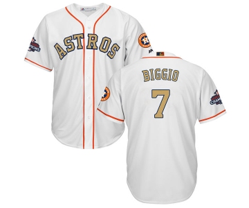 Men's Houston Astros #7 Craig Biggio White 2018 Gold Program Cool Base Stitched MLB Jersey