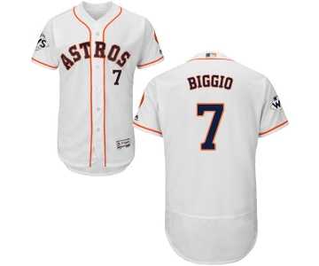 Men's Houston Astros #7 Craig Biggio White Flexbase Authentic Collection 2017 World Series Bound Stitched MLB Jersey