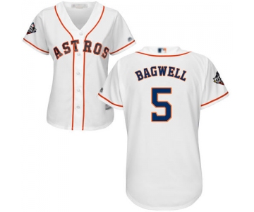 Astros #5 Jeff Bagwell White Home 2019 World Series Bound Women's Stitched Baseball Jersey