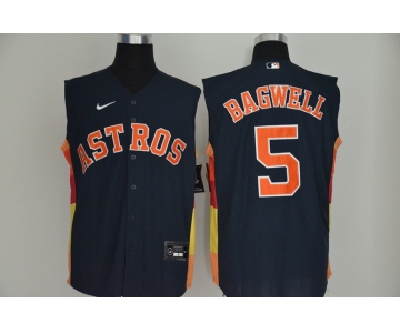 Men's Houston Astros #5 Jeff Bagwell Navy Blue 2020 Cool and Refreshing Sleeveless Fan Stitched MLB Nike Jersey