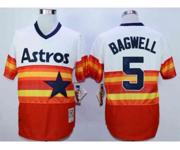 Men's Houston Astros #5 Jeff Bagwell Orange Cool Base Cooperstown Collection Jersey