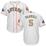 Men's Houston Astros #5 Jeff Bagwell White 2018 Gold Program Cool Base Stitched MLB Jersey