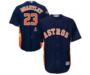 Astros #23 Michael Brantley Navy Blue New Cool Base 2019 World Series Bound Stitched Baseball Jersey