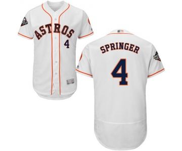Astros #4 George Springer White Flexbase Authentic Collection 2019 World Series Bound Stitched Baseball Jersey