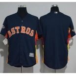 Astros Blank Navy Blue New Cool Base 2019 World Series Bound Stitched Baseball Jersey