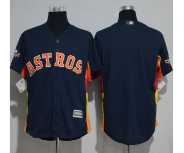 Astros Blank Navy Blue New Cool Base 2019 World Series Bound Stitched Baseball Jersey