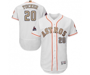 Houston Astros #20 Preston Tucker White FlexBase Authentic 2018 Gold Program Cool Base Stitched MLB Jersey