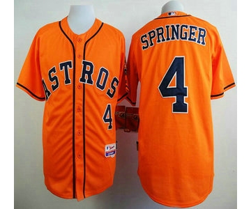 Houston Astros #4 George Springer Orange Jersey