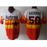 Houston Astros #50 J. R. Richard Rainbow Throwback Jersey