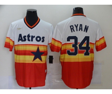 Men Houston Astros 34 Ryan Orange Game 2021 Nike MLB Jersey