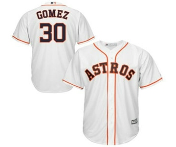 Men's Houston Astros #30 Carlos Gomez Home White MLB Cool Base Jersey