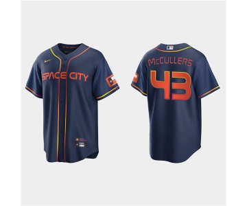 Men's Houston Astros #43 Lance McCullers 2022 Navy City Connect Cool Base Stitched Jersey