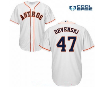 Men's Houston Astros #47 Chris Devenski White Home Stitched MLB Majestic Cool Base Jersey