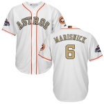 Men's Houston Astros #6 Jake Marisnick White 2018 Gold Program Cool Base Stitched MLB Jersey