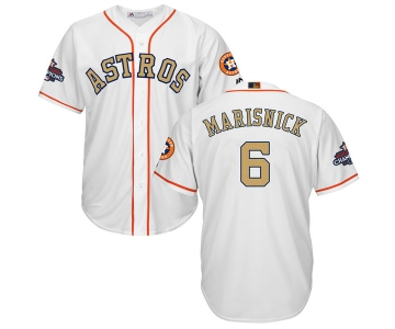 Men's Houston Astros #6 Jake Marisnick White 2018 Gold Program Cool Base Stitched MLB Jersey