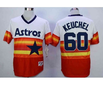 Men's Houston Astros #60 Dallas Keuchel Orange Cool Base Cooperstown Collection Jersey