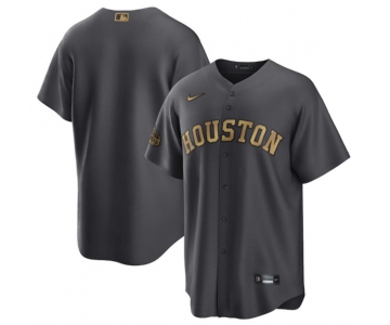 Men's Houston Astros Blank Charcoal 2022 All-Star Cool Base Stitched Baseball Jersey