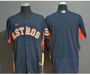 Men's Houston Astros Blank Navy Blue Stitched MLB Flex Base Nike Jersey
