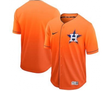 Men's Houston Astros Blank Orange Drift Fashion Jersey