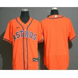 Men's Houston Astros Blank Orange Stitched MLB Flex Base Nike Jersey