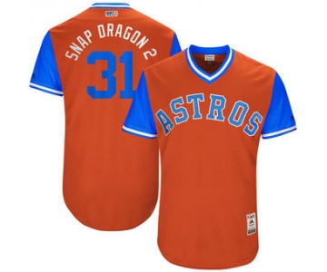 Men's Houston Astros Collin McHugh Snap Dragon 2 Majestic Orange 2017 Players Weekend Authentic Jersey