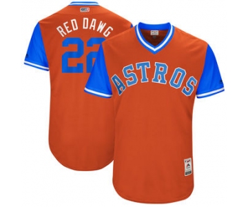 Men's Houston Astros Josh Reddick Red Dawg Majestic Orange 2017 Players Weekend Authentic Jersey
