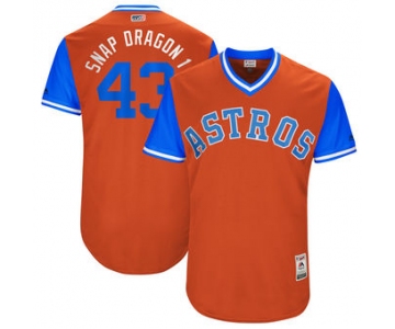 Men's Houston Astros Lance McCullers Snap Dragon 1 Majestic Orange 2017 Players Weekend Authentic Jersey