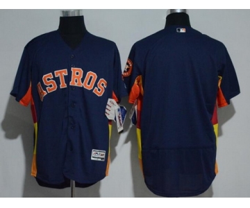 Men's Houston Astros Navy Blue Stitched MLB Majestic Flex Base Jersey