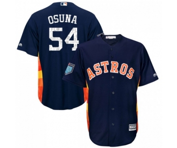 Men's Houston Astros Roberto Osuna Majestic Cool Base 2018 Spring Training Navy Jersey