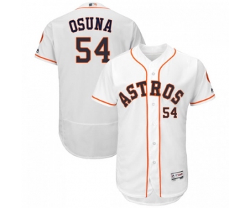 Men's Houston Astros Roberto Osuna Majestic Flex Base Home Collection White Jersey
