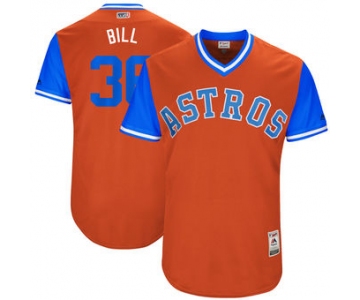 Men's Houston Astros Will Harris Bill Majestic Orange 2017 Players Weekend Authentic Jersey