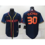Men's Houston Astros #30 Kyle Tucker 2022 Navy City Connect Cool Base Stitched Jersey