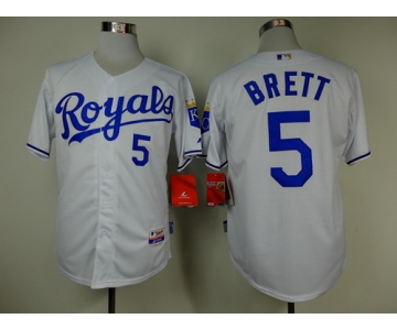 Kansas City Royals #5 George Brett White Jersey