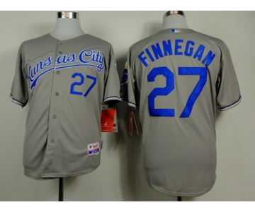Kansas City Royals #27 Brandon Finnegan Gray Jersey